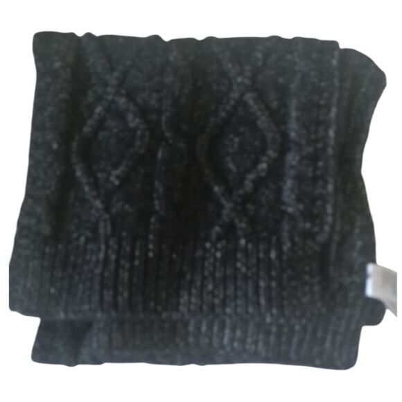 Old Navy Chunky Knit Scarf Charcoal OS 10" x 78" - Picture 1 of 3
